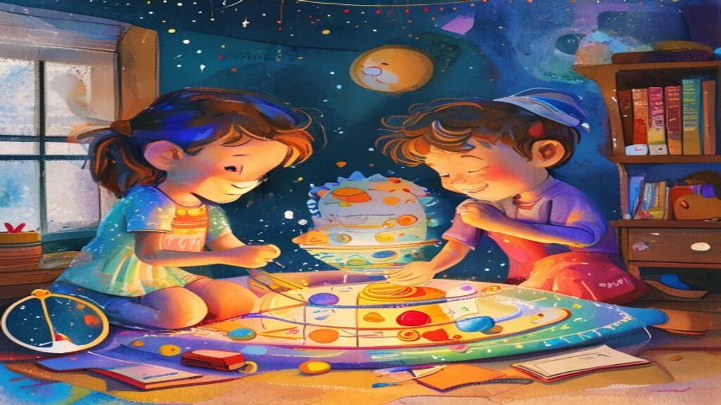 Matilda ve Yıldızlı Bilgi Serüveni İllüstrasyonu